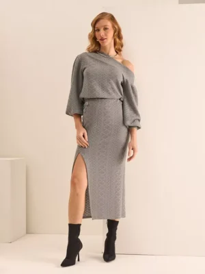 Saia mídi tricot Juli