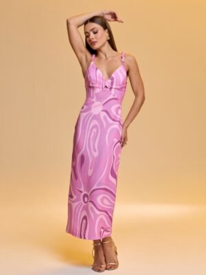 Vestido estampado orquidea