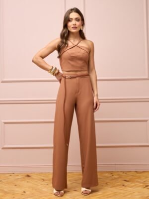 Cropped crepe way lívia