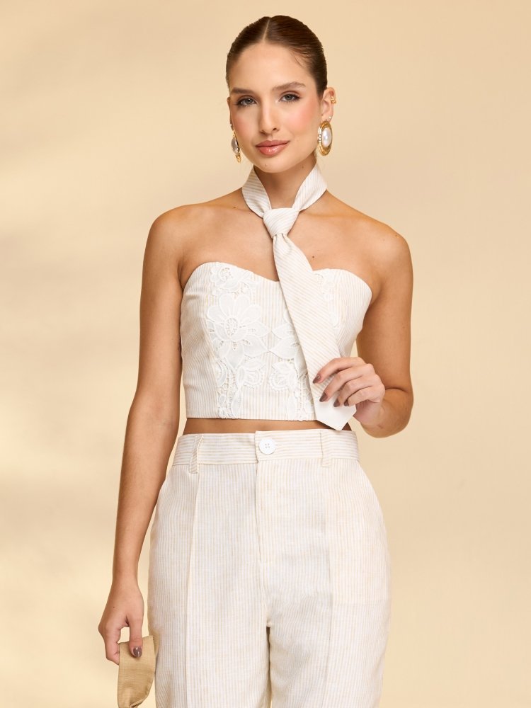 Cropped listrado