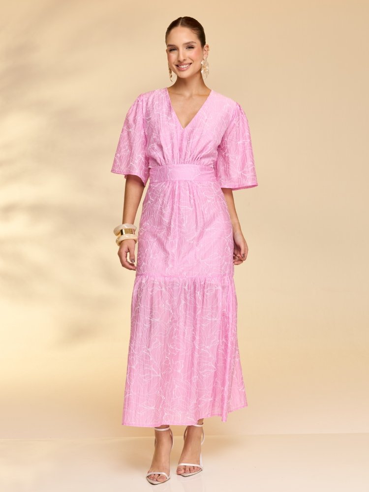 Vestido midi cristal peonia